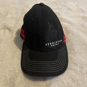 Pendleton Whisky Cap Men One‎ Size Black Leter Buck Snapback Hat Adjustable